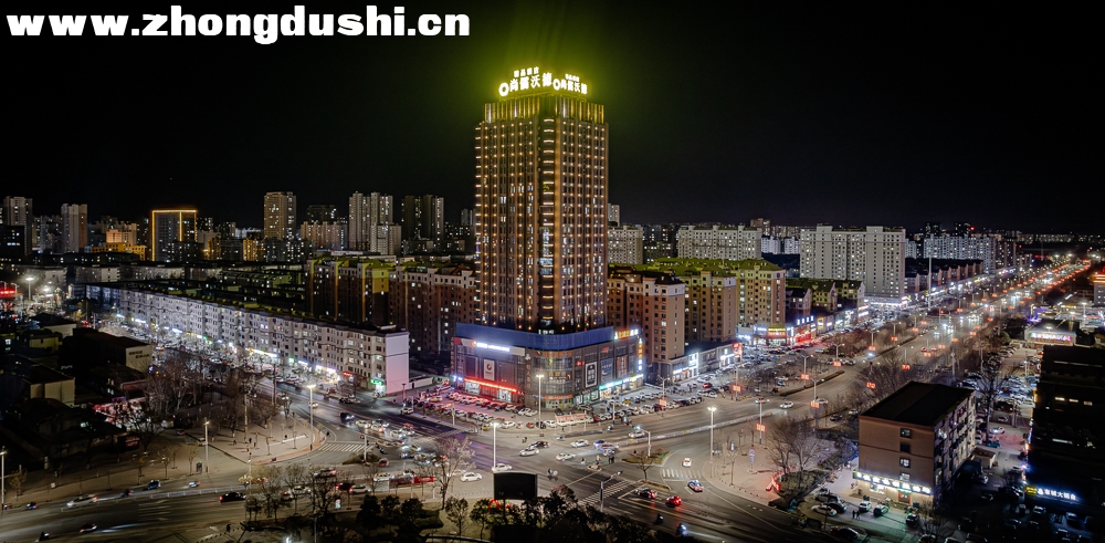 最美汶上夜景之尚儒沃德