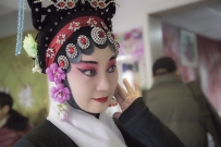 汶上梆子剧团下乡演出剧照
